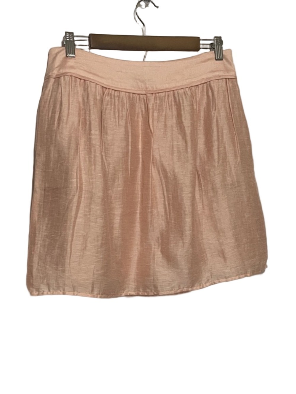 Loft Peach Linen  A-Line Women's Mini Skirt Sz 6